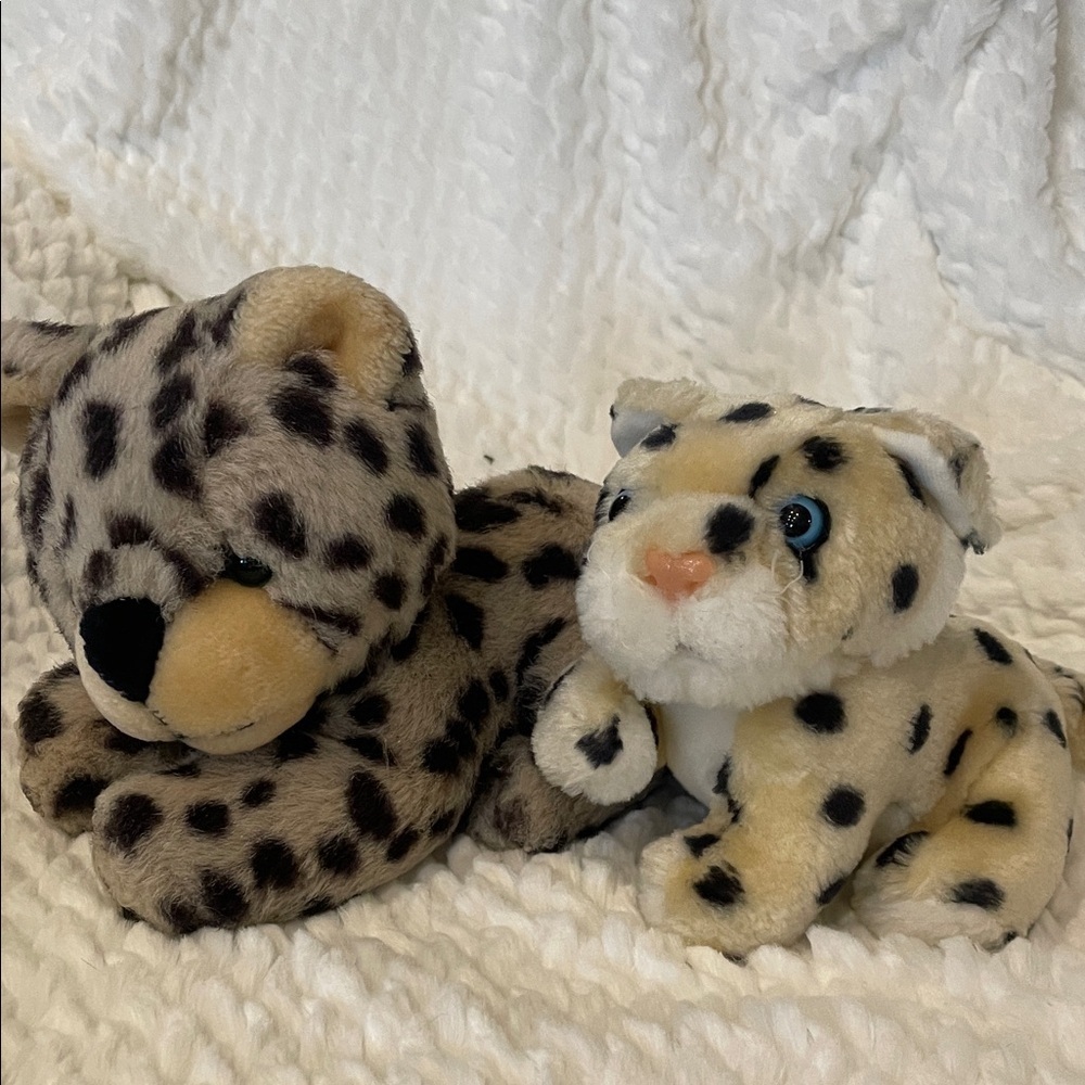 Cheetah cub Plush set of 2